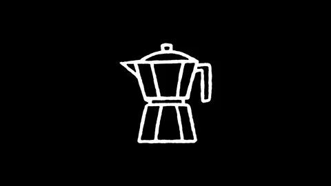 Moka Pot Coffee Maker Icon Stock Footage 347770874