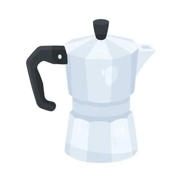 Moka pot coffee maker Stock Illustration