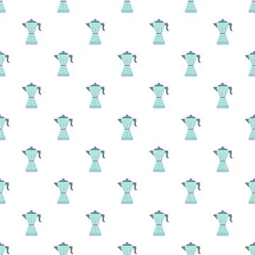 Moka pot coffee maker seamless pattern background イラスト素材