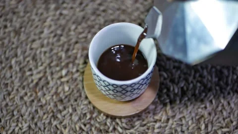 Moka Pot Pouring 24FPS HD 30Secs Stock Footage 139098024