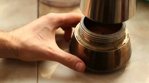 Moka Pot Ready For Use Video stock 36671769