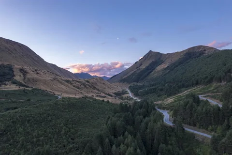 Moke Lake Road hyperlapse, New Zealand 4k Stock Footage 237051149