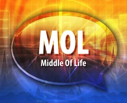 MOL acronym word speech bubble illustration Stock Illustration