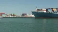 MOL Container Ship Enters Port HD Footage