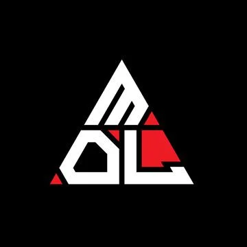 MOL triangle letter logo design with triangle shape. MOL triangle logo desi.. Stock Illustration