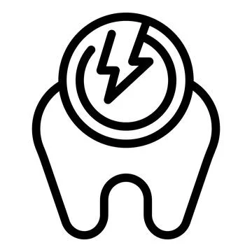 Molar ache icon outline vector. Toothache problem Illustrazione stock