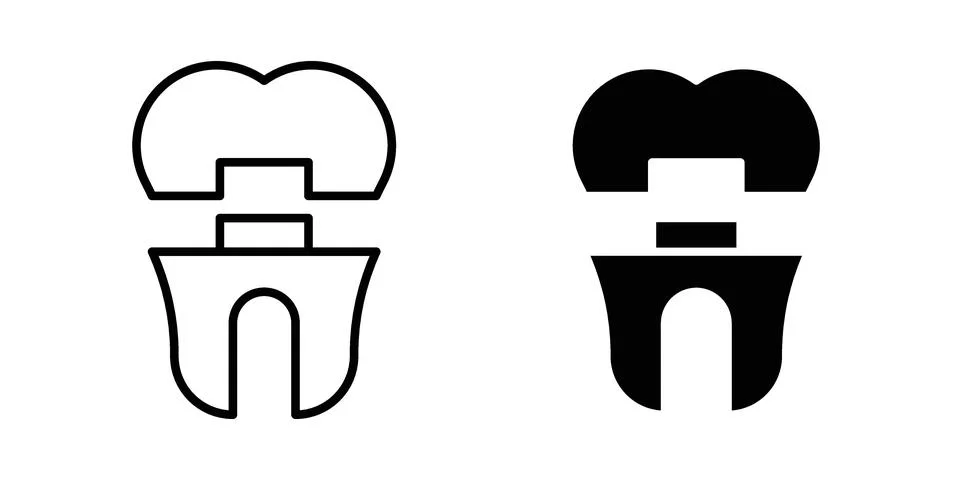 Molar crown icon vector design. EPS10 Stock Illustration
