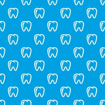 Molar pattern vector seamless blue Stock Illustration