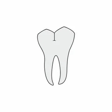 Molar tooth vector design isolated on white background Stock Illustration