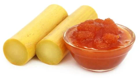 Molasses with sugarcane Stock Photos