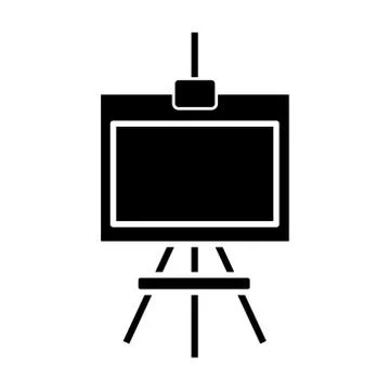 Molbert icon, vector illustration, black sign on isolated background Stock Illustration