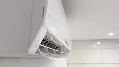Mold And Dirt Inside Wall Mounted Air Conditioner Stock Footage 340317682