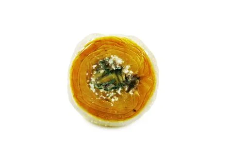 Mold on an Apple, white background Stock Photos