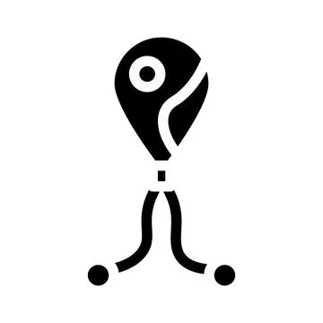 Mold bacteria glyph icon vector isolated illustration Stock Illustration