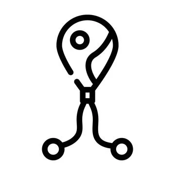 Mold bacteria line icon vector isolated illustration イラスト素材
