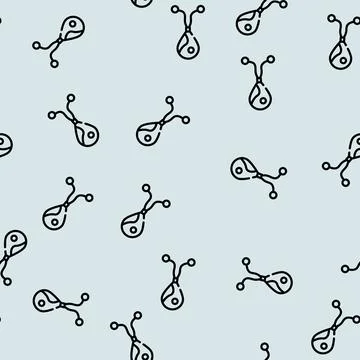 Mold bacteria line icon vector isolated illustration 库存插图