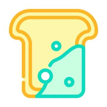 Mold on bread color icon vector illustration Stockillustratie