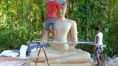 Mold buddha Stock Footage 66301387