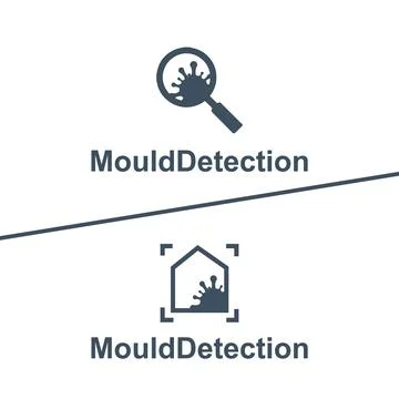 Mold detection logos inspect safety Stock Illustration