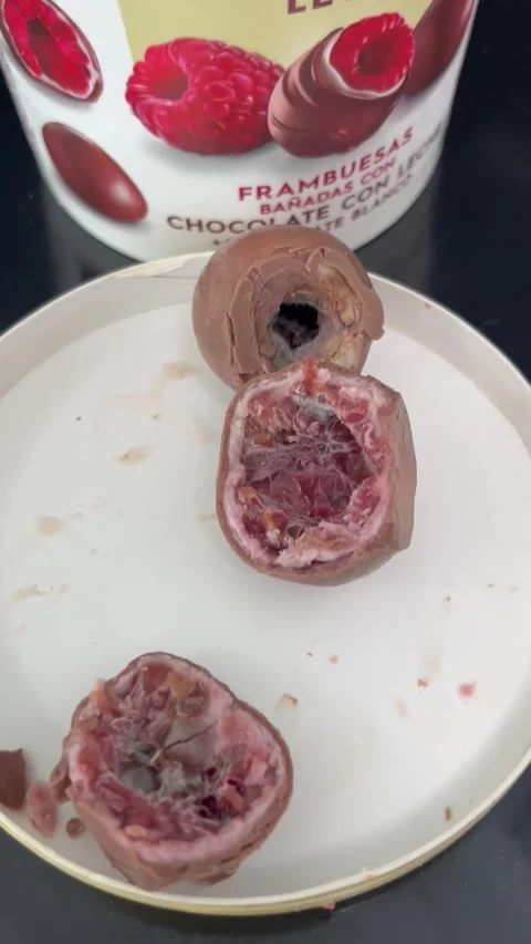 Mold Found Inside Frozen Raspberry Treats, Palermo, Buenos Aires, Argentina - 28 Stock Footage 332878045