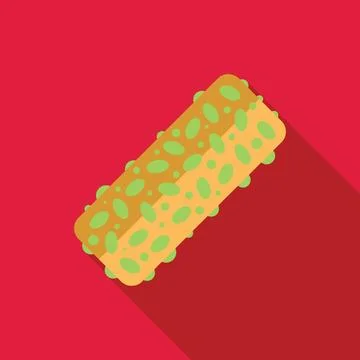 Mold growing on bread on red background representing food spoilage Stock Illustration