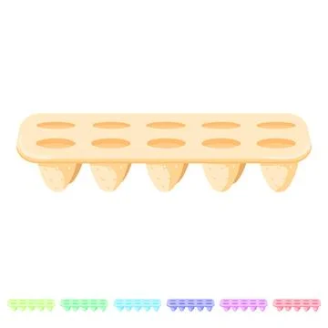 Mold ice cube tray color icon vector graphic Stock Illustration