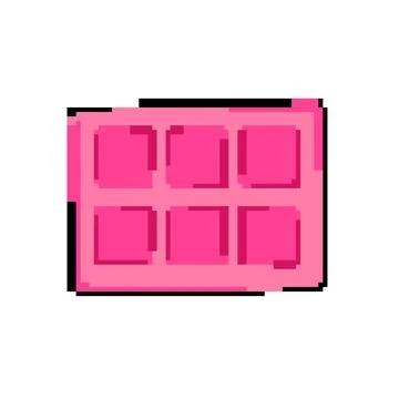 Mold ice cube tray pixel art vector illustration Stock-Illustration