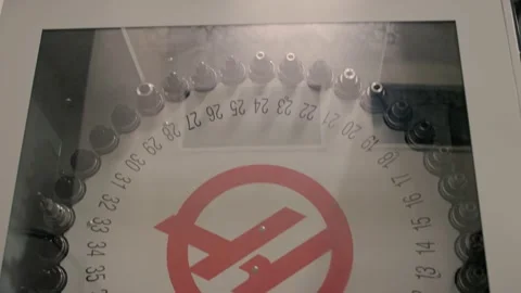 Mold machine turns to change tool in manufacturing plant Stock Footage 130668643