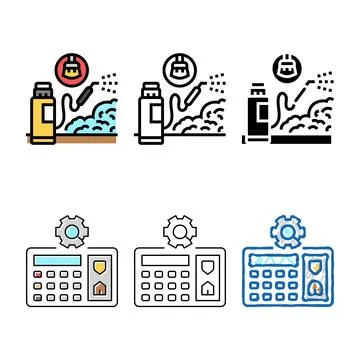 Mold removal home pack maintenance color icon vector Stock Illustration