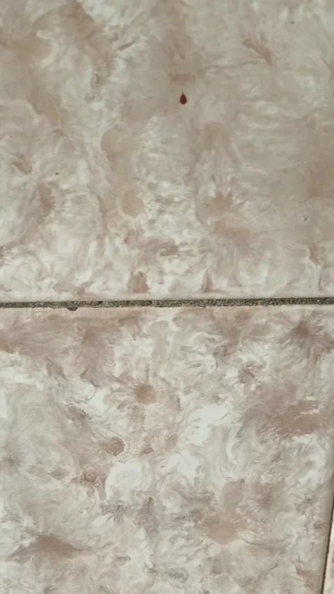 Mold on the seams between the tiles closeup Video stock 332975296