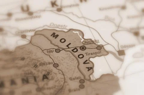 Moldavie on a map Stock Photos