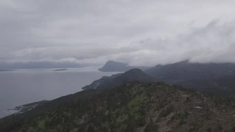 Molde Town Aerial Panoramic View, Norway Stock Footage 254793771