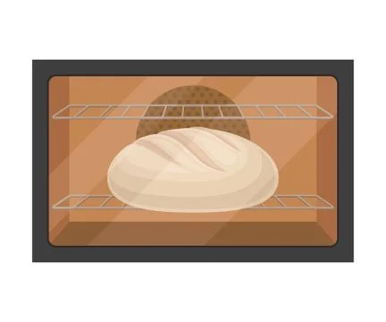 Molded Dough Rested in Bread Maker Vector Illustration Stock Illustration