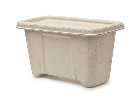 Molded paper pulp packaging container Molded paper pulp packaging containe... Stock Photos