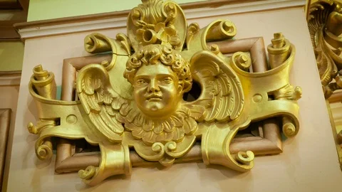 Molding angel head Stock Footage 71545659