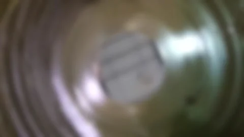 Molding of clay on a potter's wheel close-up from the inside. Stock Footage 132193003