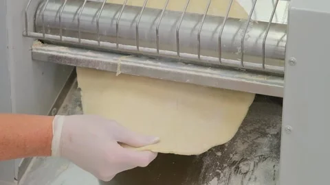 Molding of dumplings in the production workshop Stock Footage 166946806