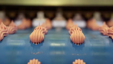 Molding machine for the production of marshmallows. Stock Footage 151331915