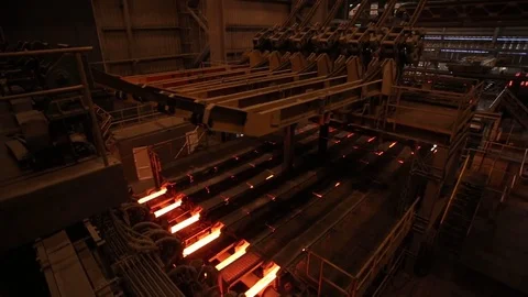 Molding process in the steelmaking shop Stock Footage 72762983