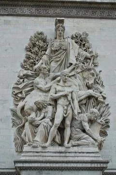 Moldings on the Arc de Triomphe Stock-Fotos