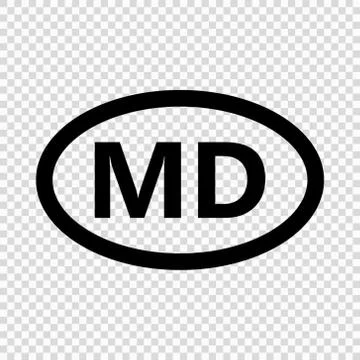 Moldova code symbol. short country name. Domain name Stock-Illustration