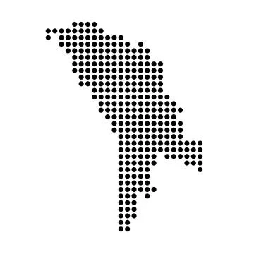 Moldova dotted vector map Illustrazione stock