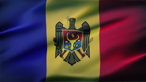 Moldova Flag Background Stock Footage 343591123
