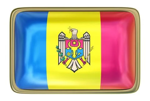 Moldova Flag Badge Stock Illustration