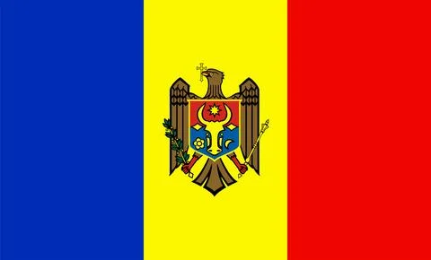 Moldova Flag Design Stock Illustration