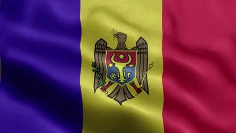Moldova flag Front Stock Footage 318677556