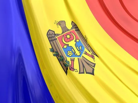 Moldova Flag Stock Illustration