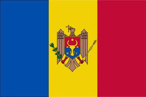 Moldova flag pattern background. Realistic national flag design. Abstract v.. Stock Illustration