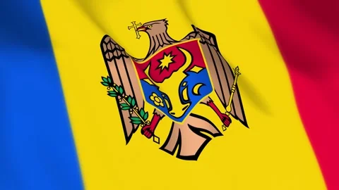 Moldova Flag Seamless Loop 4k 60fps on Sky Background 库存影片 340352920