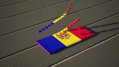 Moldova Flag - Slow Motion Stock Footage 318823785
